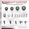 Service Caster 4 Inch Maroon Polyurethane Wheel Swivel 58 Inch Threaded Stem Caster with Brake SCC SCC-TS20S414-PPUB-MRN-TLB-58212 - alternate 4